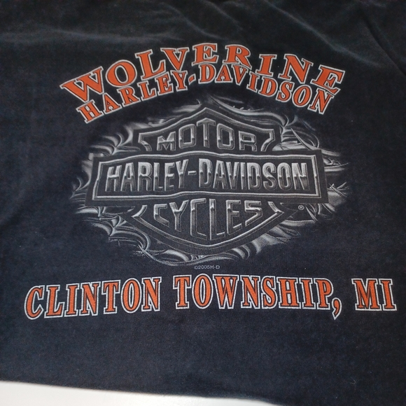 Harley Davidson Genuine 1909 V-Twin Black Mens Large 2005 Biker Wolverine NO TAG - Picture 9 of 11